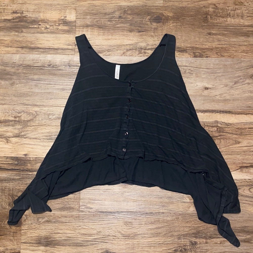RVCA Black Flowy Tank